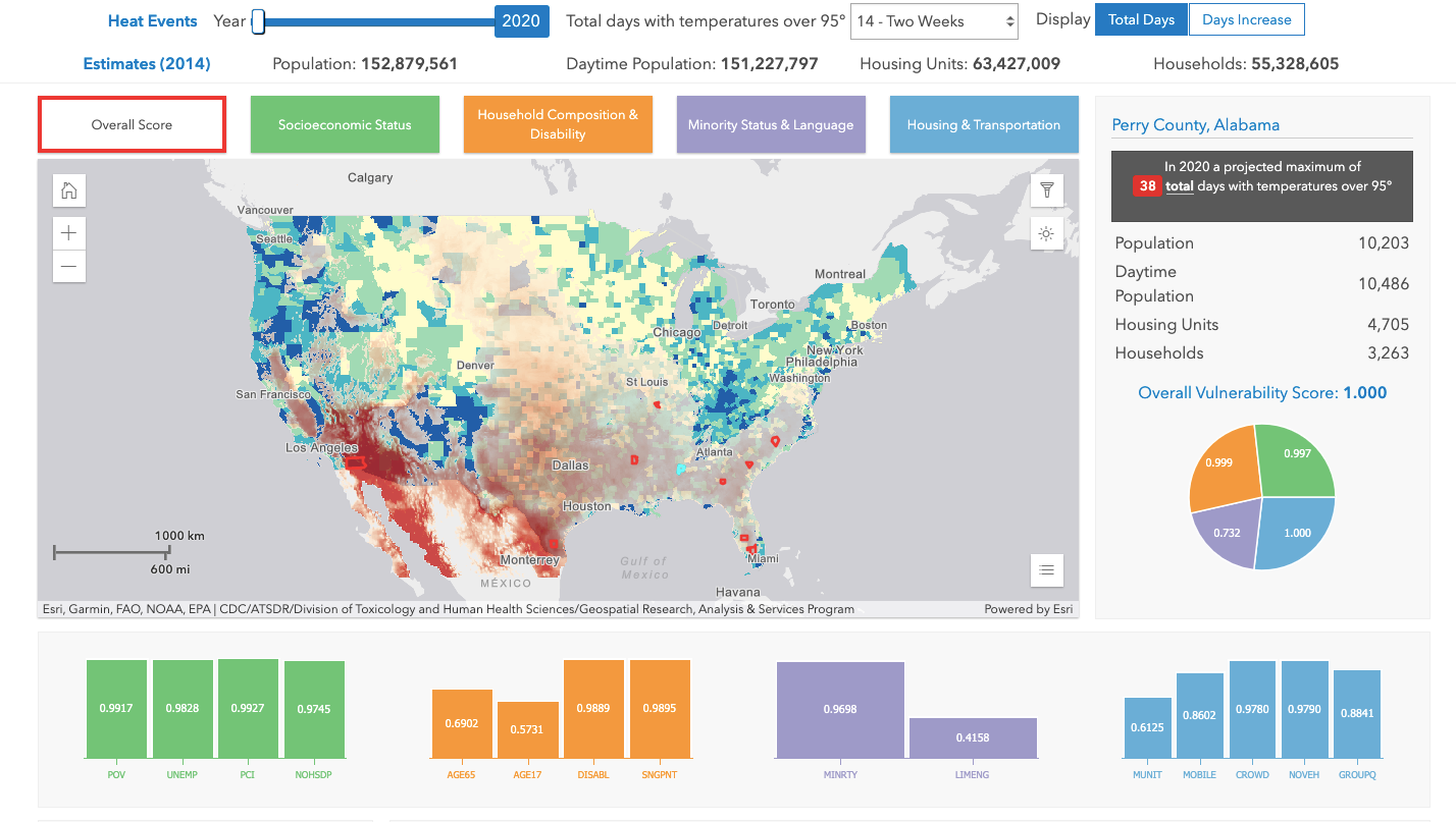 Extreme Heat Vulnerability Map Tool